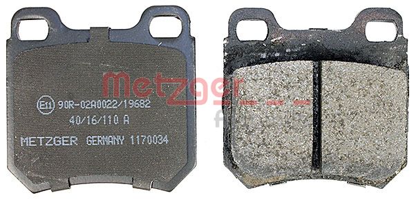 METZGER 1170034 Bremsbelagsatz, Scheibenbremse